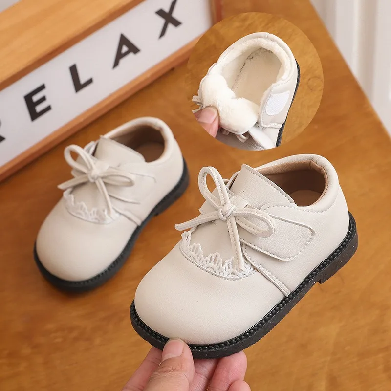 طفل الفتيات الفتيان أحذية الثلوج الخريف الشتاء الأطفال القوس الأميرة أحذية عدم الانزلاق لينة وحيد مريحة طفل أطفال أفخم الأحذية