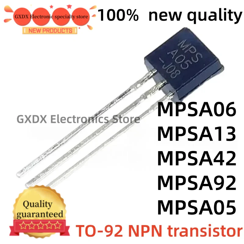 50piezas 100% nuevo quality MPSA05 MPSA06 TO92 MPSA13 MPSA42 MPSA92 TO-92 NPN transistor In Stock