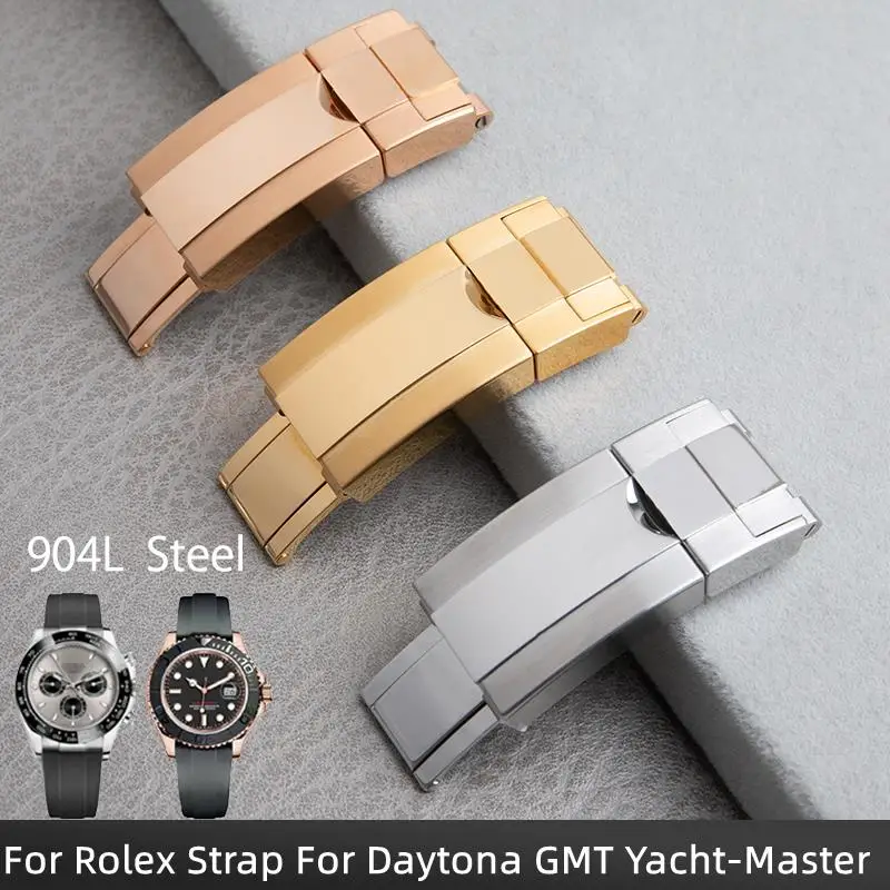 

BEFIA AAA Quality 9x9mm 904L Stainless Steel Combination Folding Adjustble Buckle Watchband For Rolex Strap For Daytona GMT