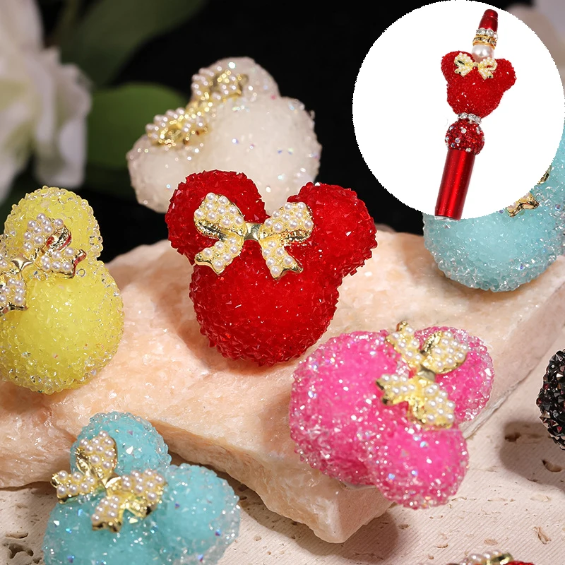 Bow Shaped Candy Mouse Beads Cute Dreamy DIY Bead Making Jewelry Keys Phone Chains Pens Decorative Earrings Necklace Accessories