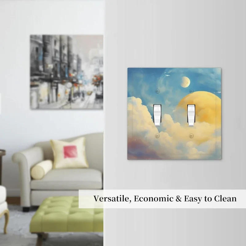 غطاء لوحة منفذ اليوم والشهر 2 عصابة تبديل لوحة الحائط الكهربائية المنزل المعيشة المطبخ غرفة نوم الحمام ديكور واحد