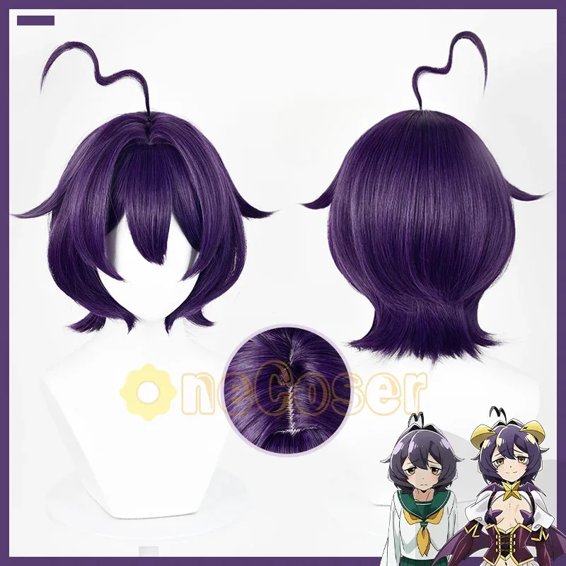 

Hiiragi Utena Косплей Парик Аниме Mahou Shoujo Ni Akogarete Magia Baiser Фиолетовые Короткие Волосы Gushing Over Magical Girls + Кепка Для Парика