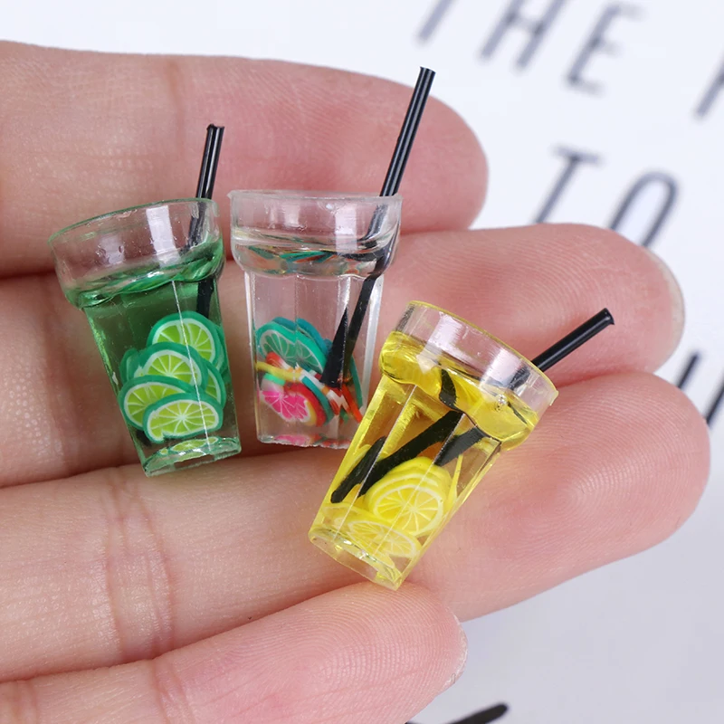 1Pc Dollhouse Miniature Resin Cup Drink Model 1:12 Doll Food Kitchen Decor Toy Accessories-Toy