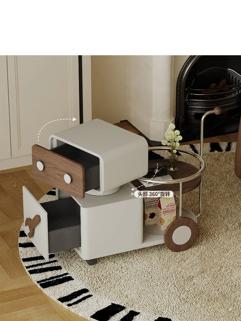 Mobile designer creative multi-functional living room side cabinet trolley