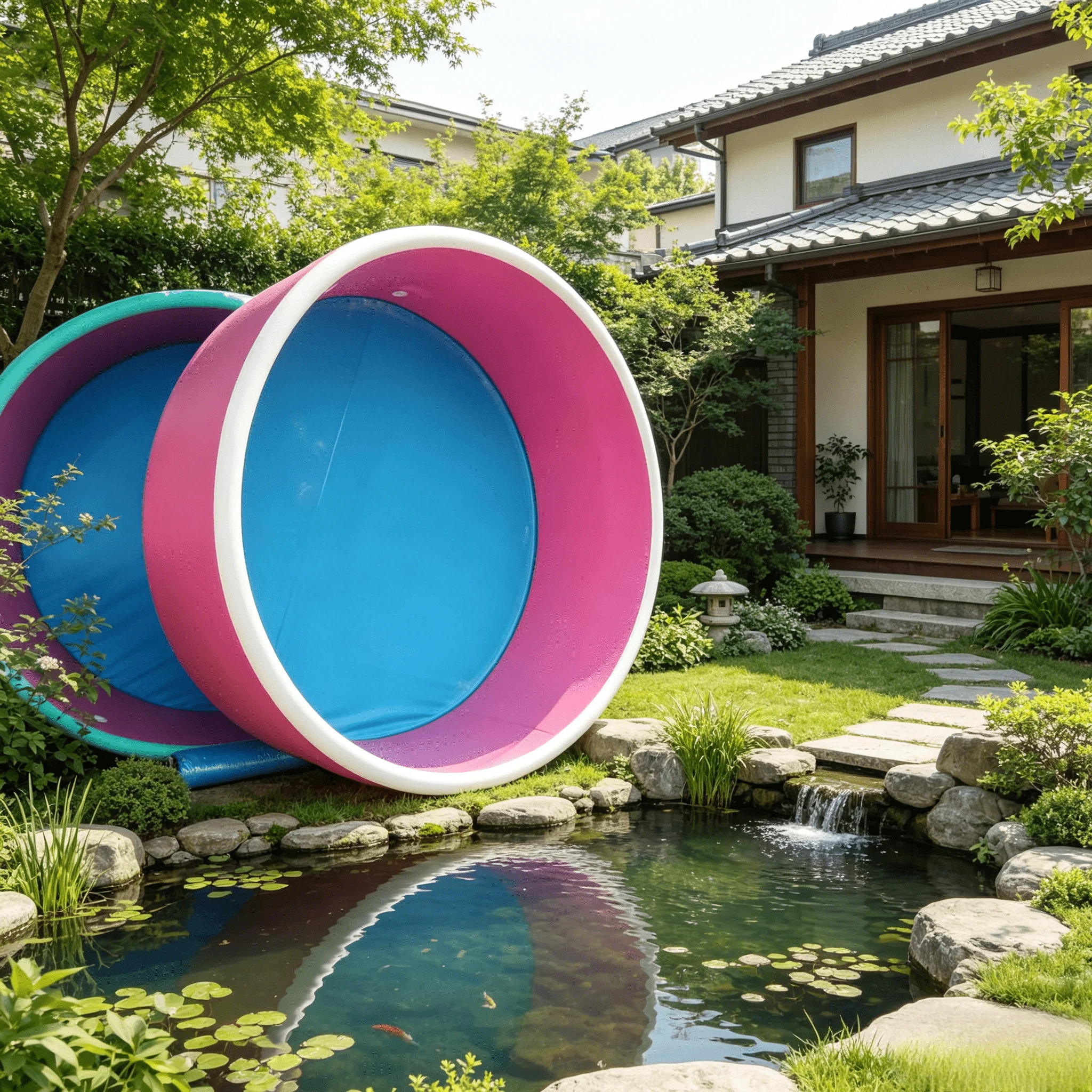 Custom New Outdoor Large Size Portable High Quality Inflatable Spa  and Adults Swimming Pool PVC Family Use Customized Size Logo