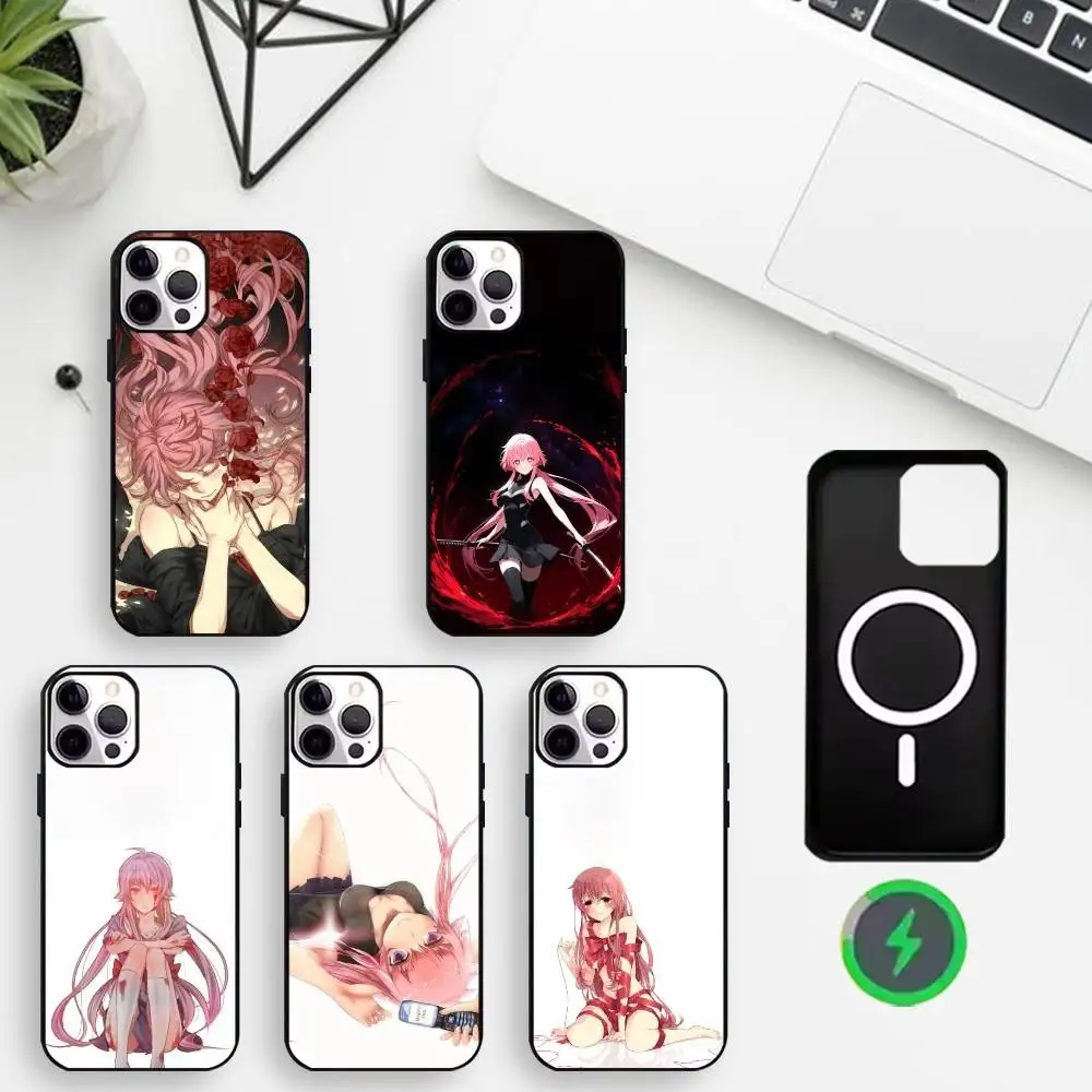 

Future Diary Gasai Yuno Phone Case For iPhone17,16,15,14,13,12,Wireless charging protective case soft cover