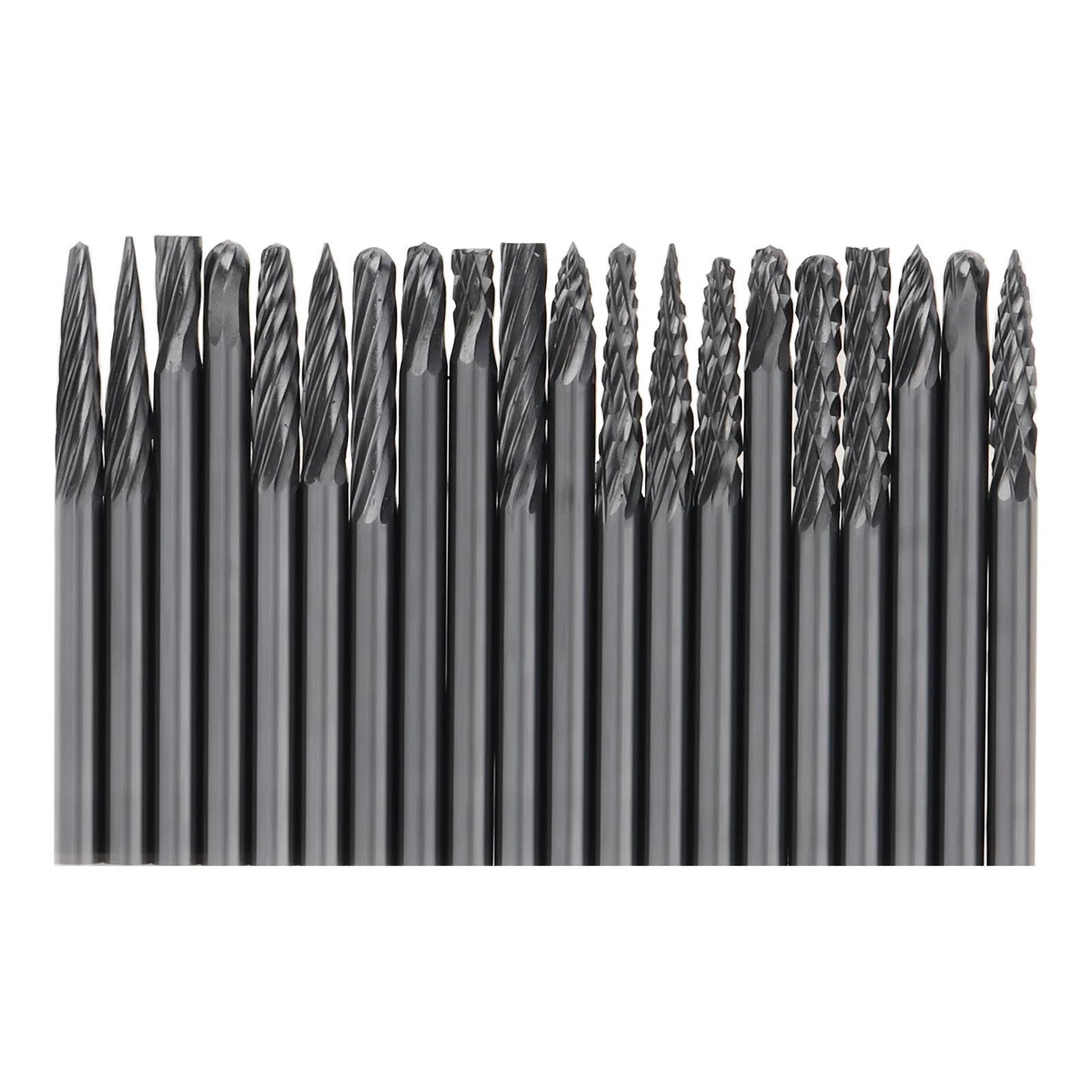 20pcs 3x3mm Twist Drill Bit Carbide Rotary Tungsten Drill Bit Metalworking with Plastic Box for Polishing Carving Metal Drilling