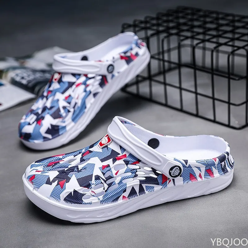 Summer Men Slippers Outdoor Garden Shoes  Male Beach Slippers Flip-Flops Men Indoor Home Slides Loafers Mules Plus Size 49