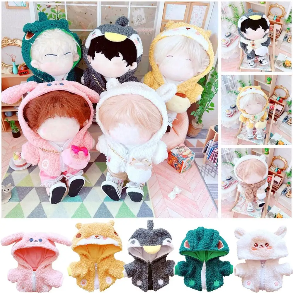 

Gift Cotton Stuffed Dolls Toy Accessories Dinosaur Sheep 20cm Doll Coat Cartoon Animal Clothes Rabbit Dog Penguin