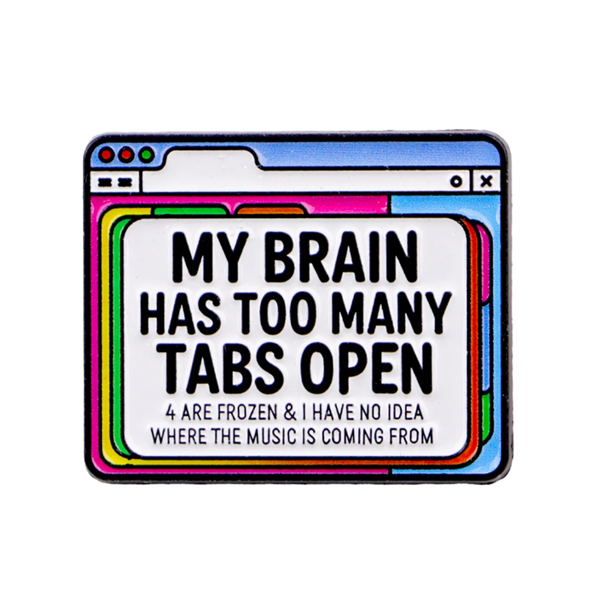"MY BRAIN" Enamel Pin, Creative Brooch for Accessories