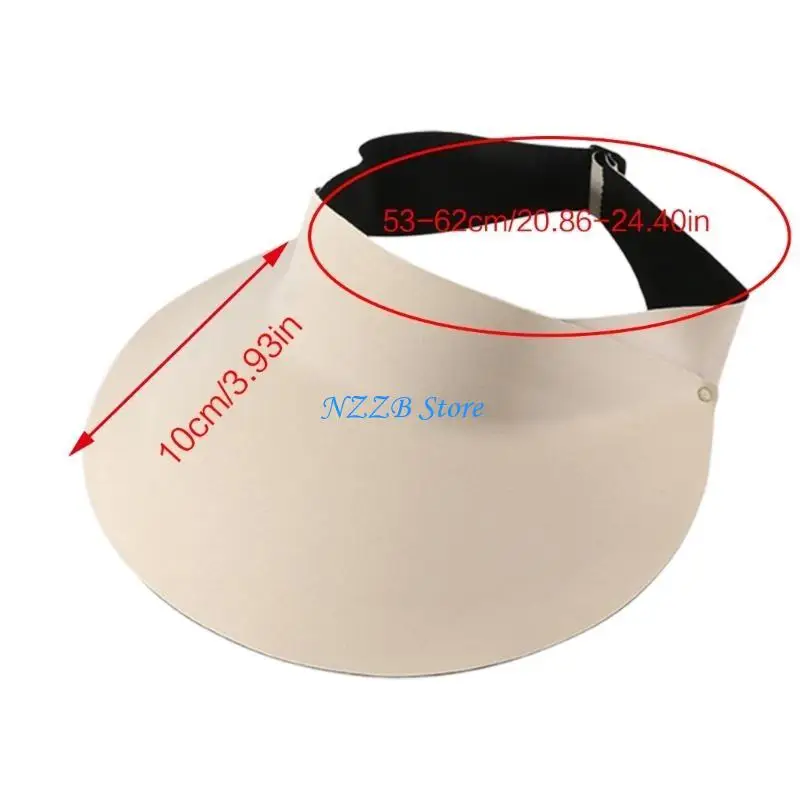 T21F قبعة شمسية نسائية بحافة واسعة قابلة للطي، قبعات مفتوحة للشواطئ للرجال #6