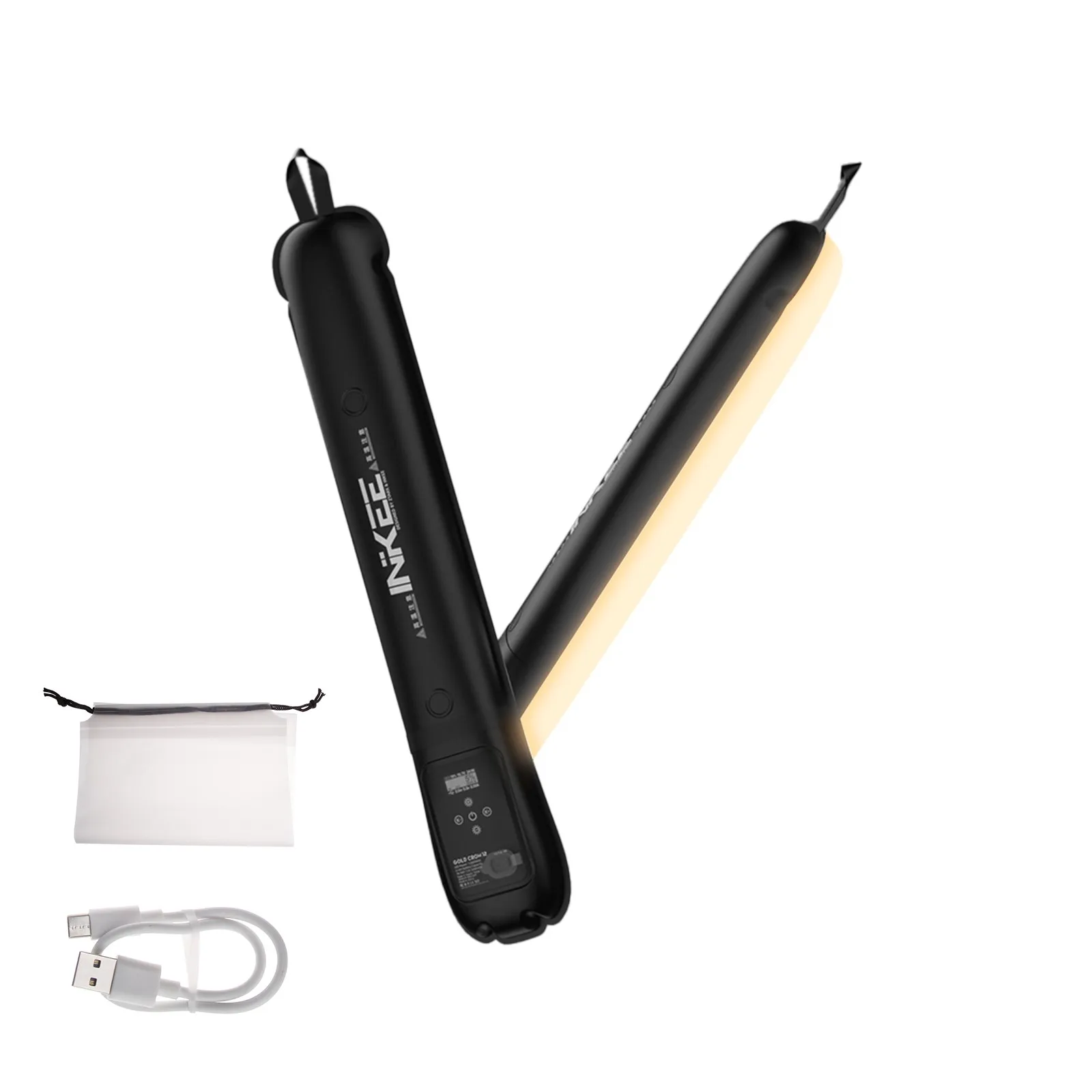 INKEE Gold Crow 12 Inflatable Tube Light Photography Portable