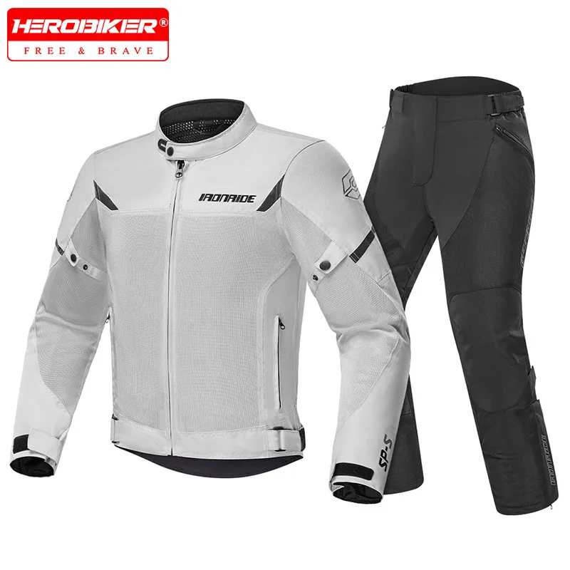 

Men's Summer Motorcycle Jacket With Protection Anti-fall Motorcyclist Jacket Mesh Breathable Moto Jackets Motorcyclists Suit