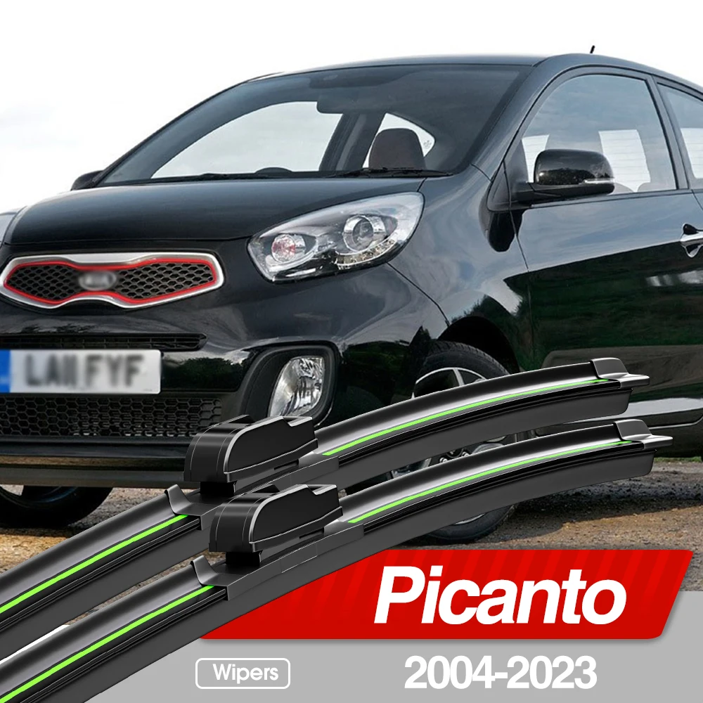 For Kia Picanto 2004-2023 Front Windshield Wiper Blades 2pcs Windscreen Window Accessories 2005 2008 2012 2013 2014 2016 2018