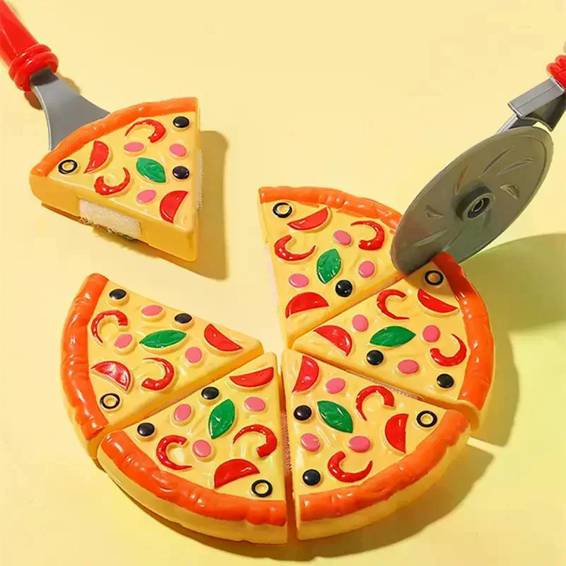 

Kids Pizza Cutting Toy Simulation Plastic Pizza Dinette Child Toy Kitchen Pretend Play Food Cooking Kitchen Toys