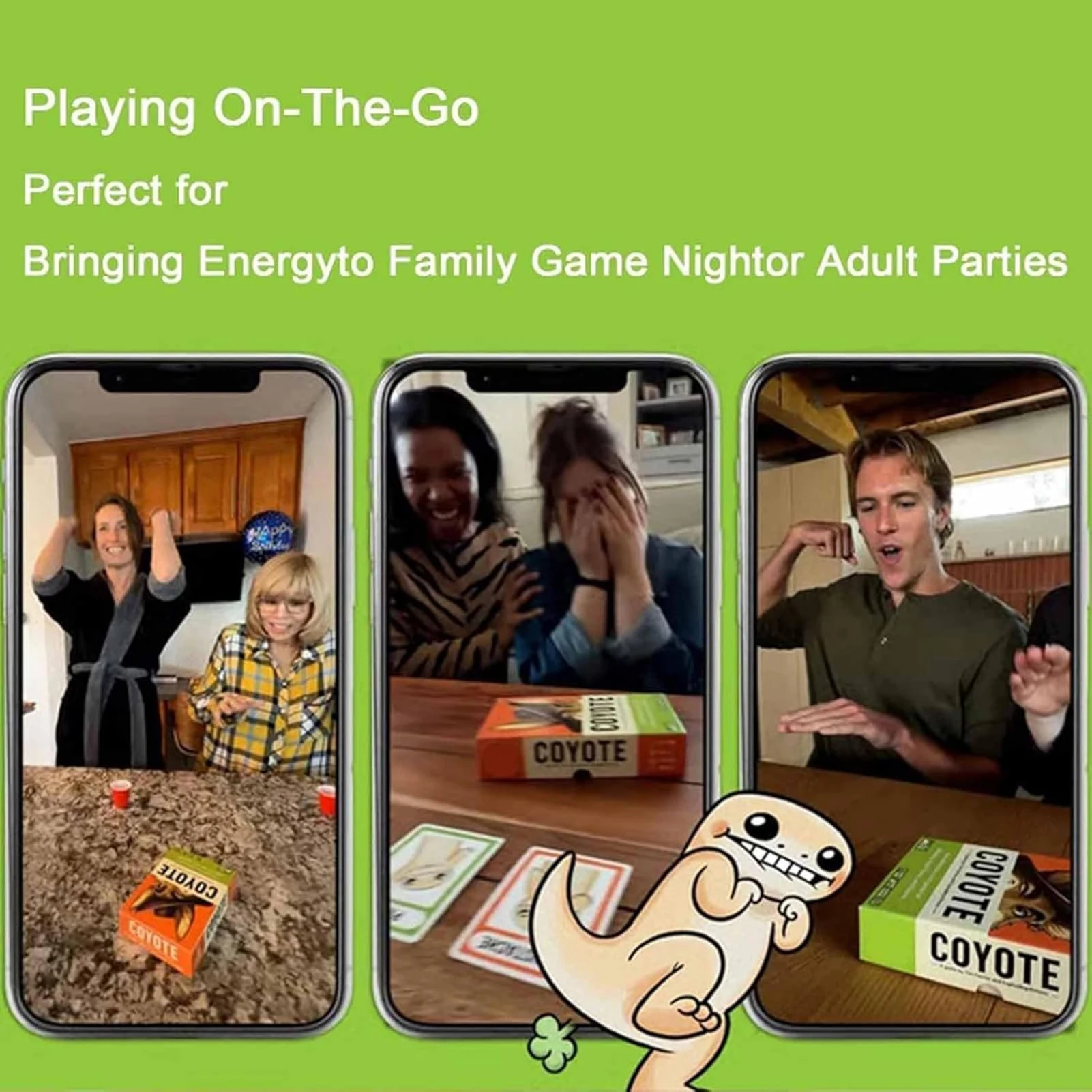 Jeu de cartes Coyote, jeu de société amusant pour adultes, avec 36 cartes, famille, amis, stratégie, jeu de fleutrage pour la nuit du jeu