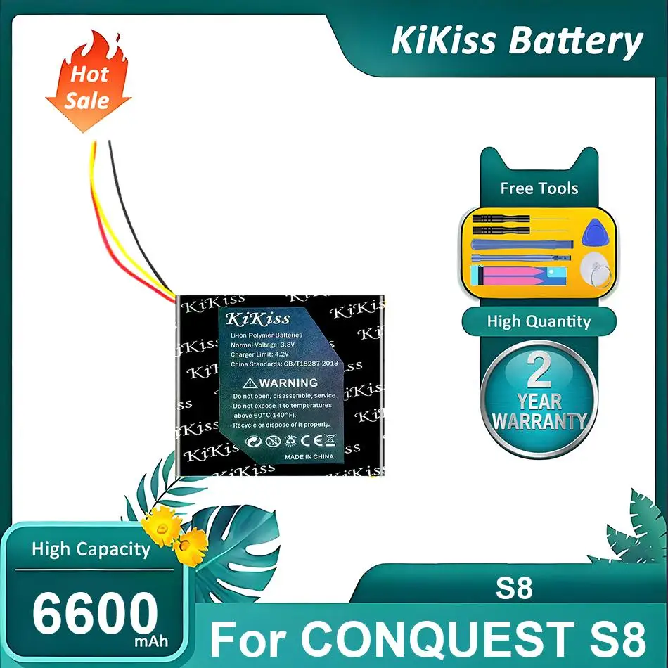 

Литий-ионный полимерный аккумулятор для мобильного телефона CONQUEST S8, S8, 6600 мАч