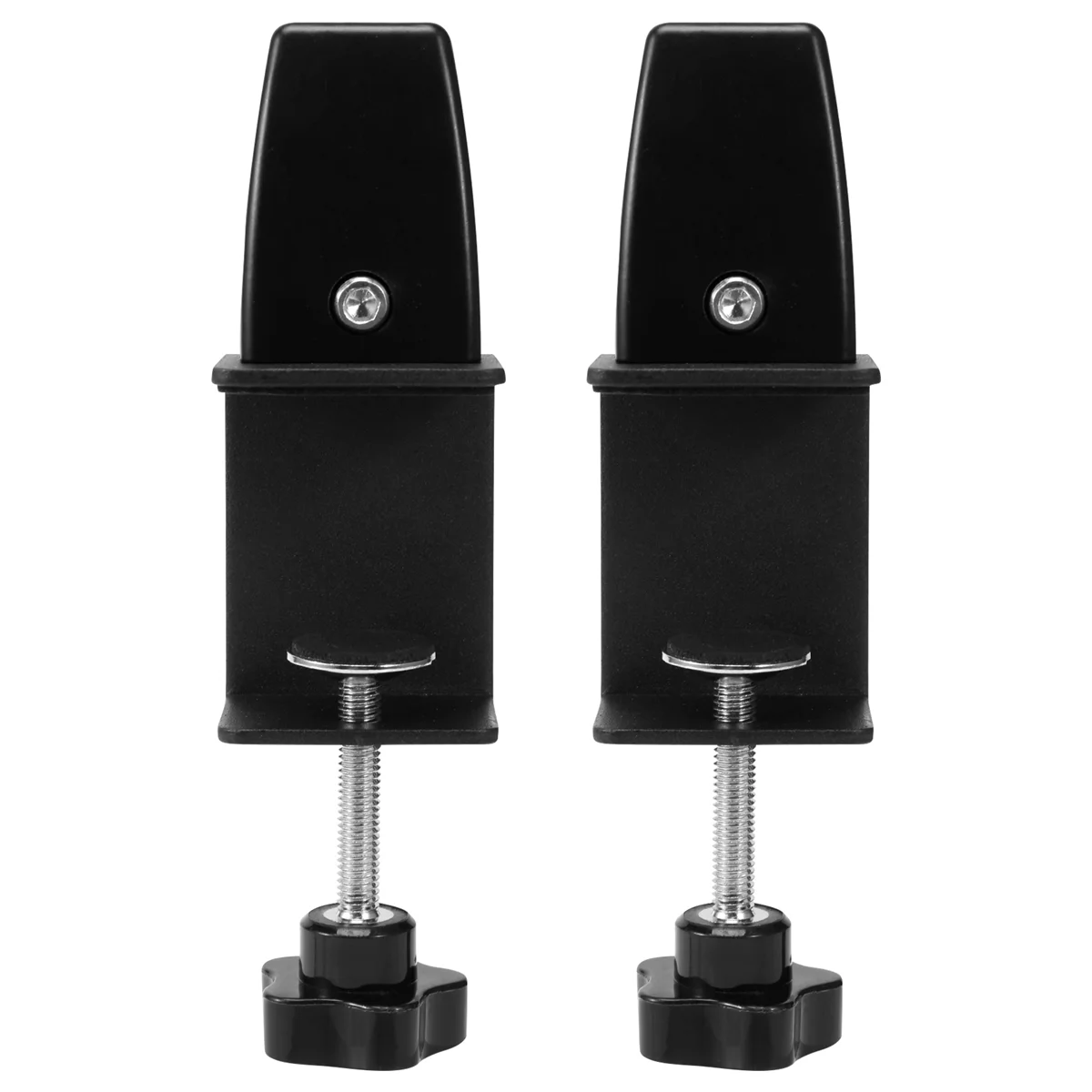 2 Pcs Office Desk Divider Clamp Privacy Screen Clip Holder Bracket Screen Baffle Clamp Partition for Table Clamp -Black