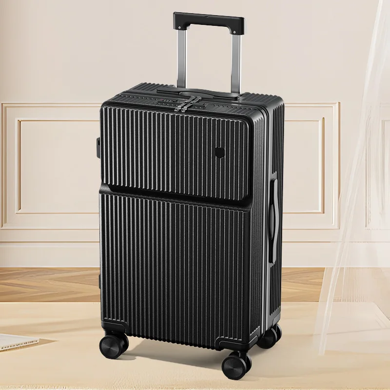 DOIAESKV  multi-functional suitcase 24-inch universal wheel trolley case men's and women's 20-inch boarding password case