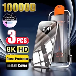 1-3PCS HD Dust-Proof Installation Screen Protector For Xiaomi Mi12 11 lite Redmi Note13 12 11S 10 9 8 14C 13C Pro Privacy Glass