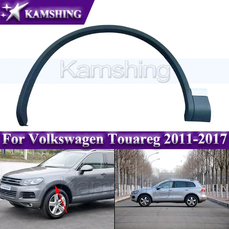 

Kamshing 1pcs Front Rear Bumper Wheel Eyebrow For Volkswagen Touareg 2011-2017 Fender Wheel Eyebrow Trim Anti-collision Strip