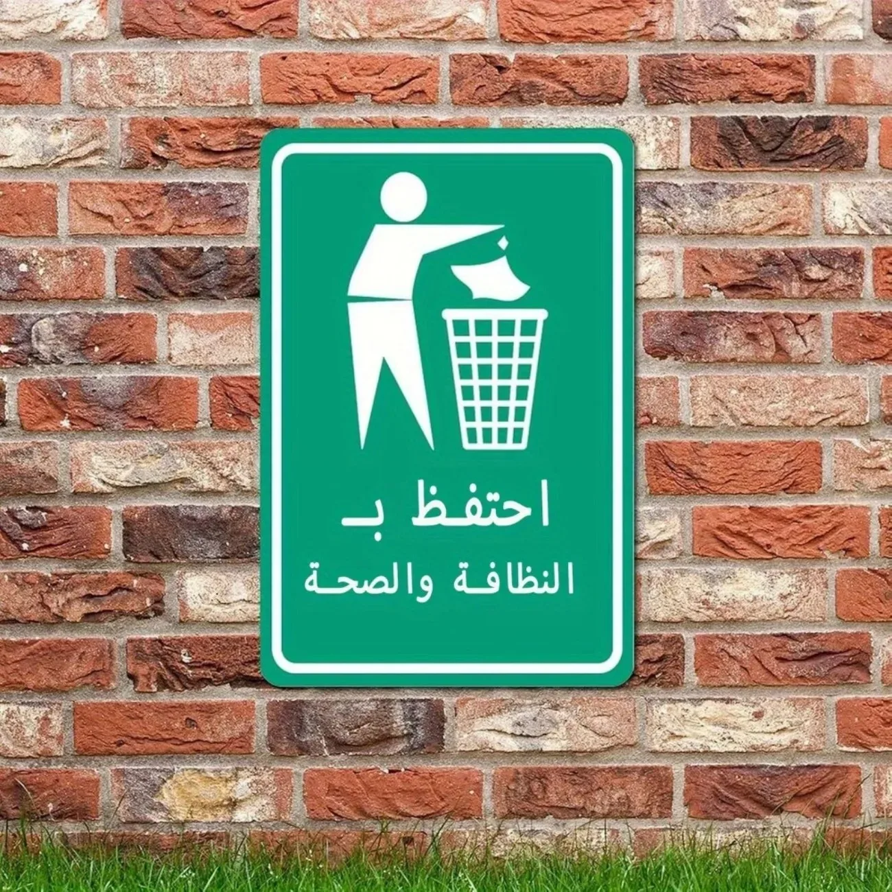 Custom Please Don't Litter Warning Sign, Outdoor Decorative Plaque for Property, Fence & Yard Notice