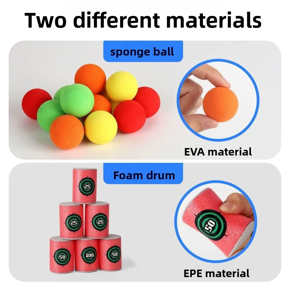 Soft Bullet Target Practice Toy for Children, Educational Shooting Practice Toys with Soft Bullets