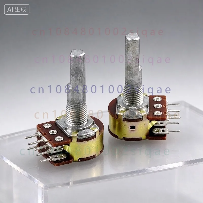10Pcs FOR 16-Type 6Pin Dual Channel B100K Stepping Audio Potentiometer High Low Frequency Volume Control For Speaker
