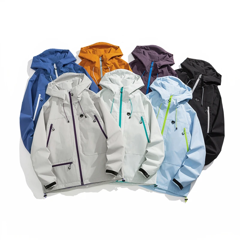 

Новая демисезонная куртка с капюшоном для подростков, универсальная повседневная верхняя одежда свободного кроя из полиэстера
