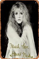 Stevie Nicks Framed Art Print Retro Metal Tin Vintage Sign 12 X 8 Inch Home Bar Man Cave Wall Decor, 8 x 12 Inch sign