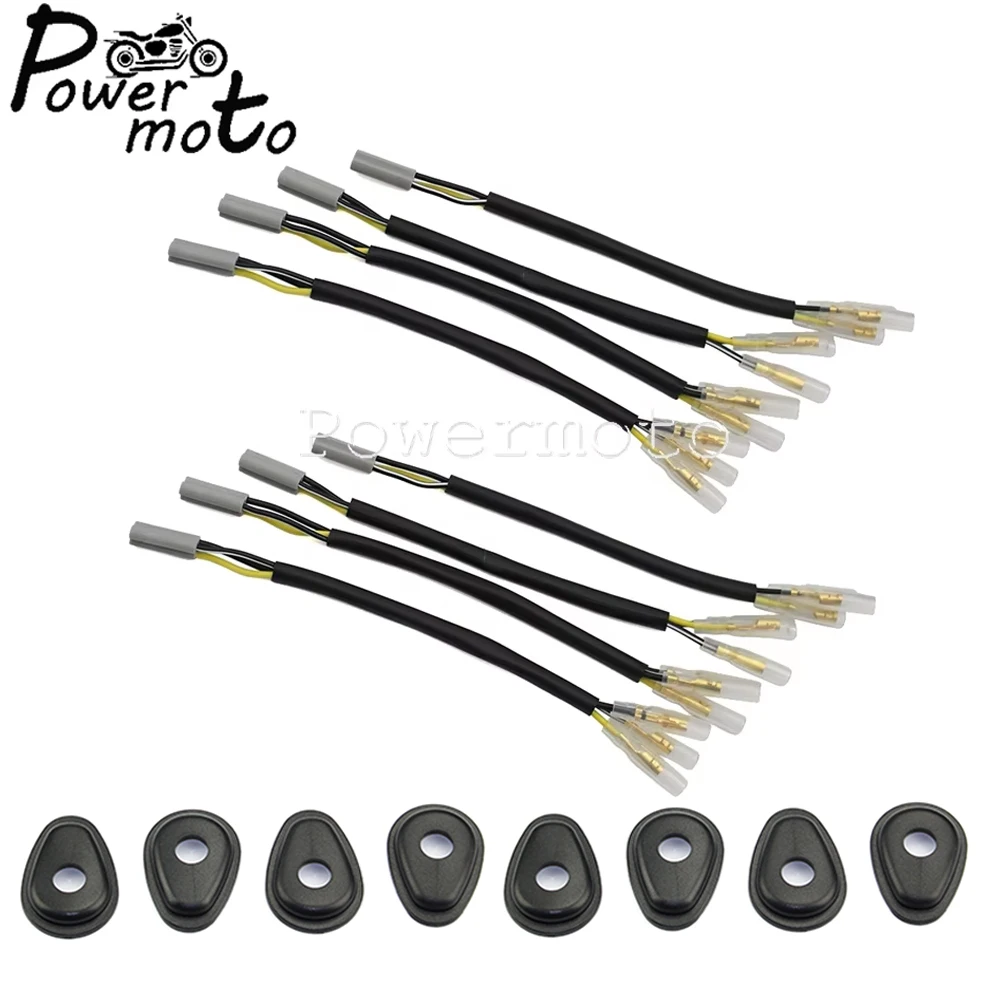 Turn Signals Wiring Plug Adapter Lead & Indicators Spacer Gasket For Yamaha YZF R1 R3 R6 R15 R25 MT03 MT07 MT09 MT25 MT 03 09 10