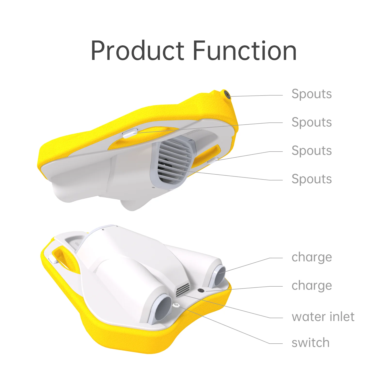 Camolech Galleggiante Elettrico per Nuoto per Bambini 24V 4.6Ah Batteria di Grande Capacità Scooter Subacqueo Piscina Scheda di Addestramento