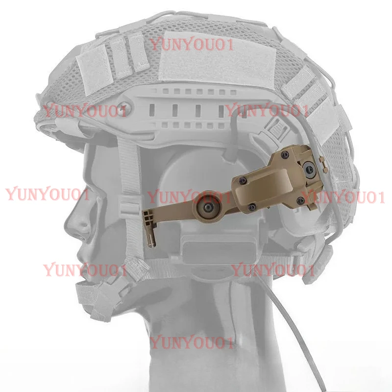 

Helmet Earphone Bracket, Rear Hanging Installation, Multi-angle Adjustable Guide Rail Transfer
