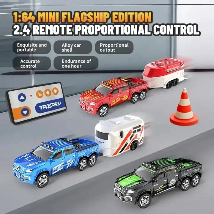 1：64 Alloy  Mini Remote Control Stunt Car 2.4G 5-Channel  Rechargeable   Mini Car  Game 60 minutes Gifts for Boys