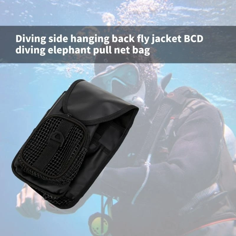 

Diving Net Bag with Buckles Clip Outdoor Swimming Diving Side Mount Bag K1YF