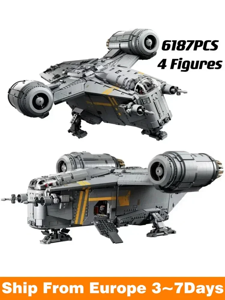6187 Stuks 75331 De Scheermes Crest Montage Bouwsteen Model Set Compatibel Creativiteit Ruimteschip Baksteen Speelgoed voor Kid 75292 - afbeelding 2