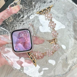 Bohemian bead bracelet compatible with iWatch strap 38mm 40mm 41mm 42mm 44mm 45mm 49mm for women, fashionable handmade elastic s