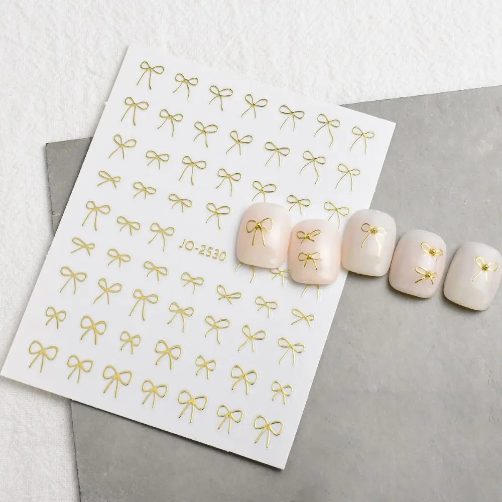 Waterdichte Boog Nail Art Stickers Langdurige Zelfklevende Slider Nagellak Decals Glitter Shining Nail Art Sticker