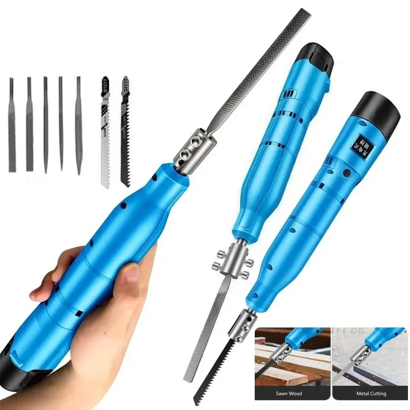 Portable Electric Reciprocating File Machine Mini Woodworking Metal Polishing Grinder Handheld Grinding Polishing Power Tools