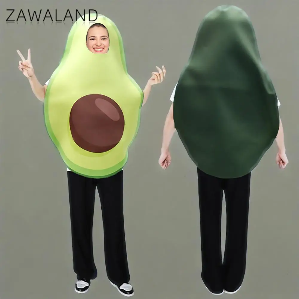 

Zawaland Забавный костюм с фруктами и авокадо, карнавальная вечеринка, наряды для косплея, женские и мужские костюмы на Хэллоуин, костюм из губки, комбинезоны