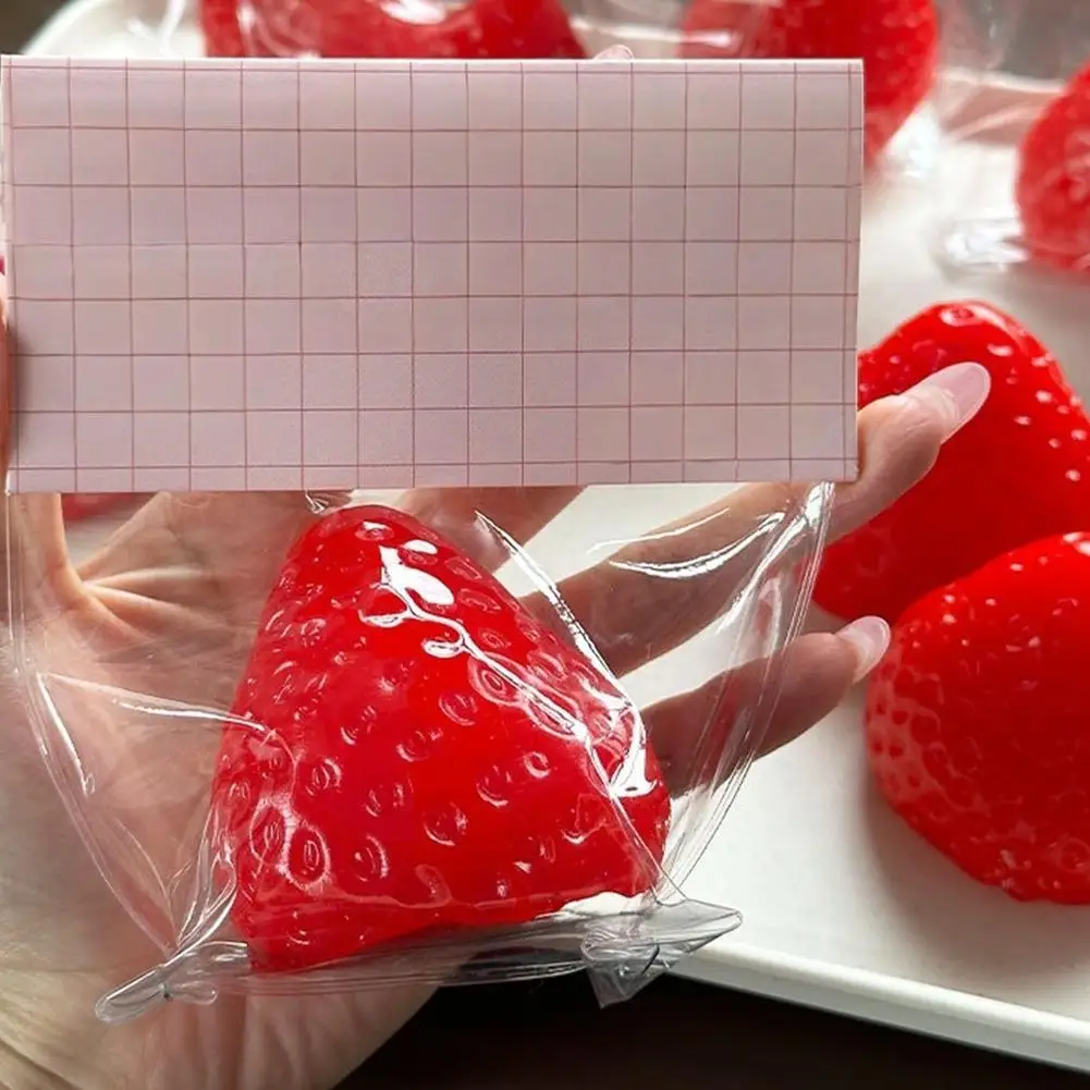 Cute Strawberry Toy Silicone Toy TPR Fidget Sensory Toy Stress Relief Vent Joking Stress Relief Funny Toy - Image 3