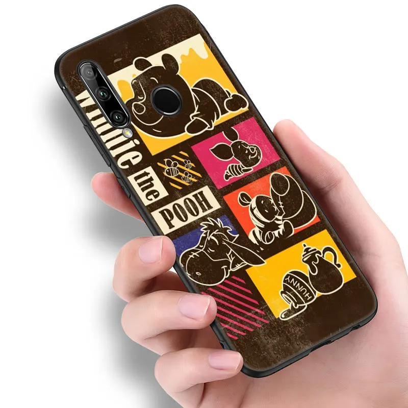 Disney Winnie The Pooh Tigger Black Phone Case For Huawei P50 P40 P30 P20 Pro P10 P9 P8 Lite 2017 P Smart Z 2021 2020 2019 Cover