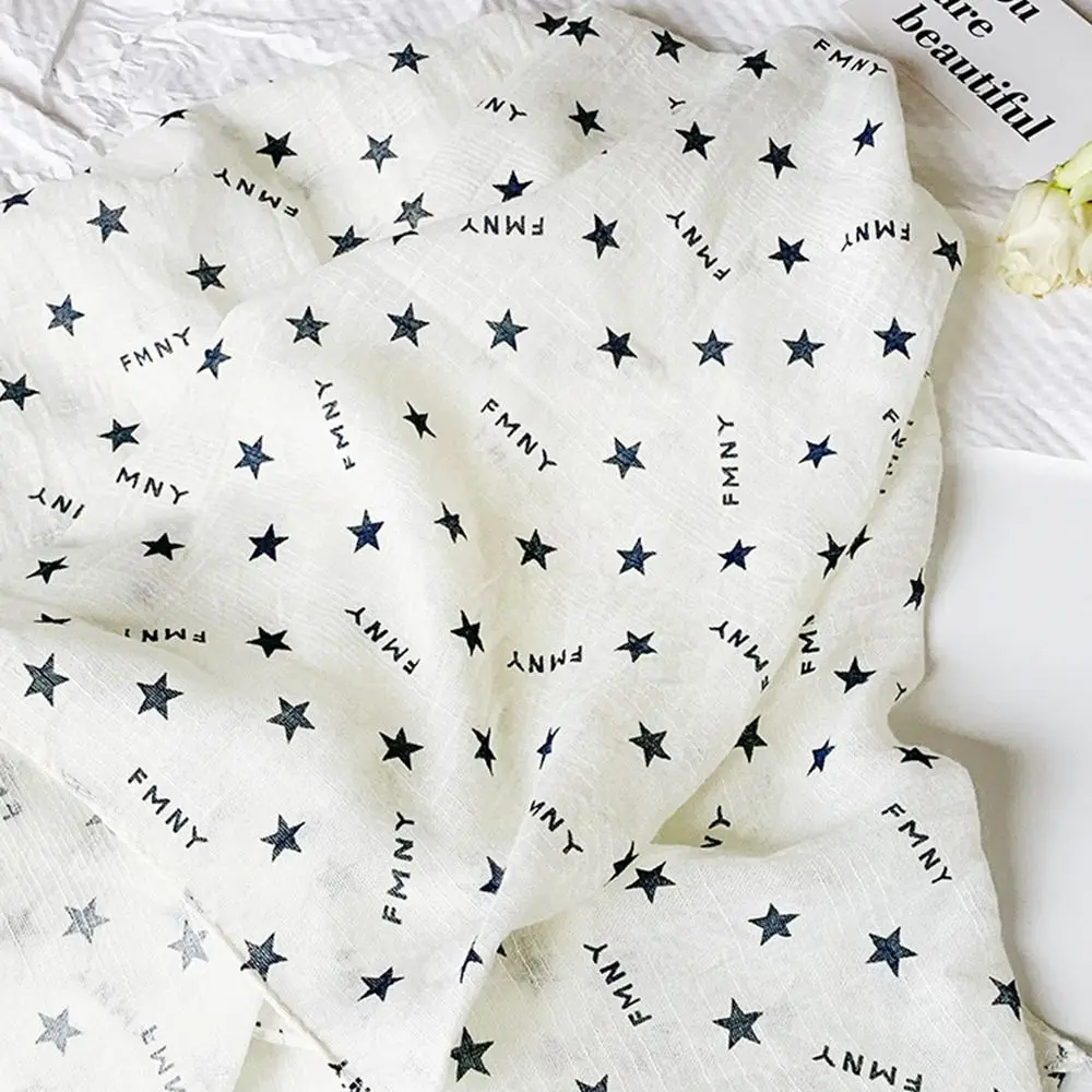 Picture 3: Fashionable Y2K Star-print Scarf Star-print Versatile Headscarf Elegant Foldable Head Wrap Women