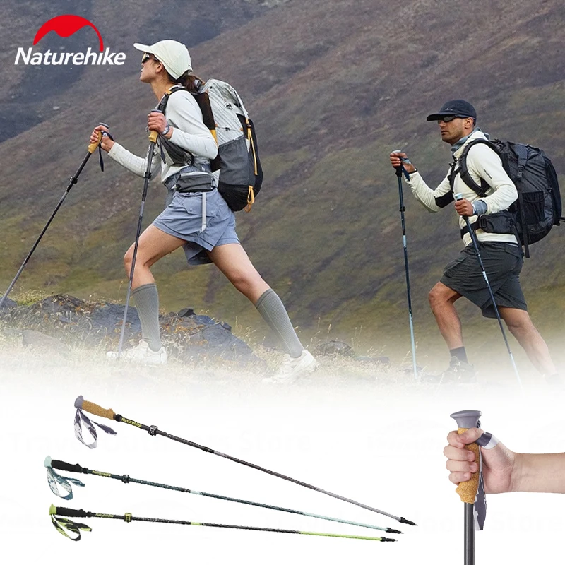 

Треккинговая палка Naturehike 5EXT из углеродного волокна, 5 секций, регулируемая, легкая, портативная, складная, 120/135 см