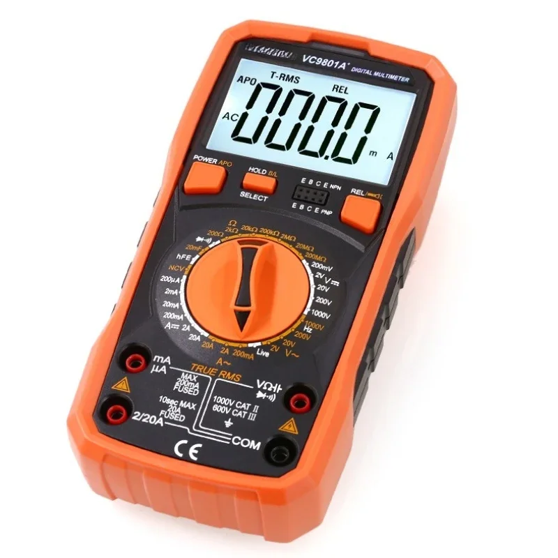 

VC9801A + Electrical Multimeter Universal Meter High Precision Digital Display Digital Intelligent Anti-Burn Household Electric