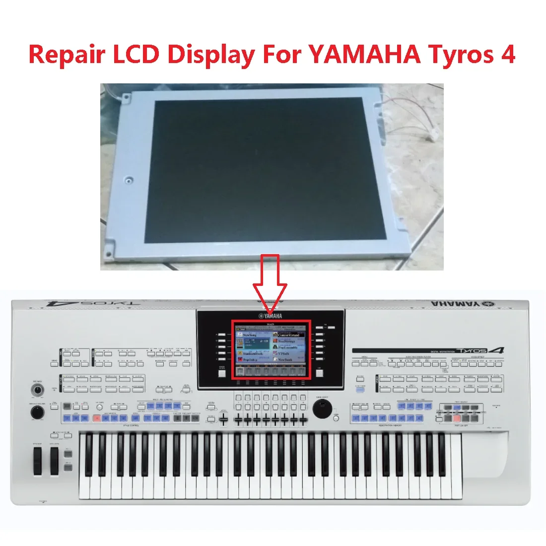 7.5 inch LCD Matrix For Yamaha Tyros 4 Tyros4 Display Screen