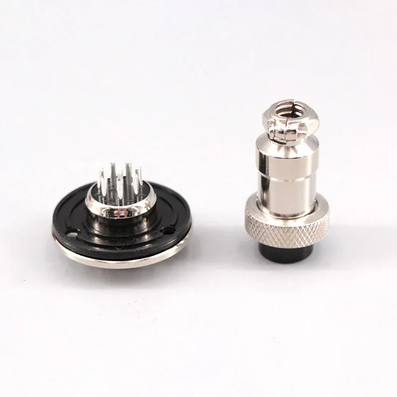 10Sets GX12 M16 DF16 Rhombus Flange Aviation Socket Plug 2 3 4 5 6 7 Pin Male Female Circular Cable Panel Mount Solder Connector