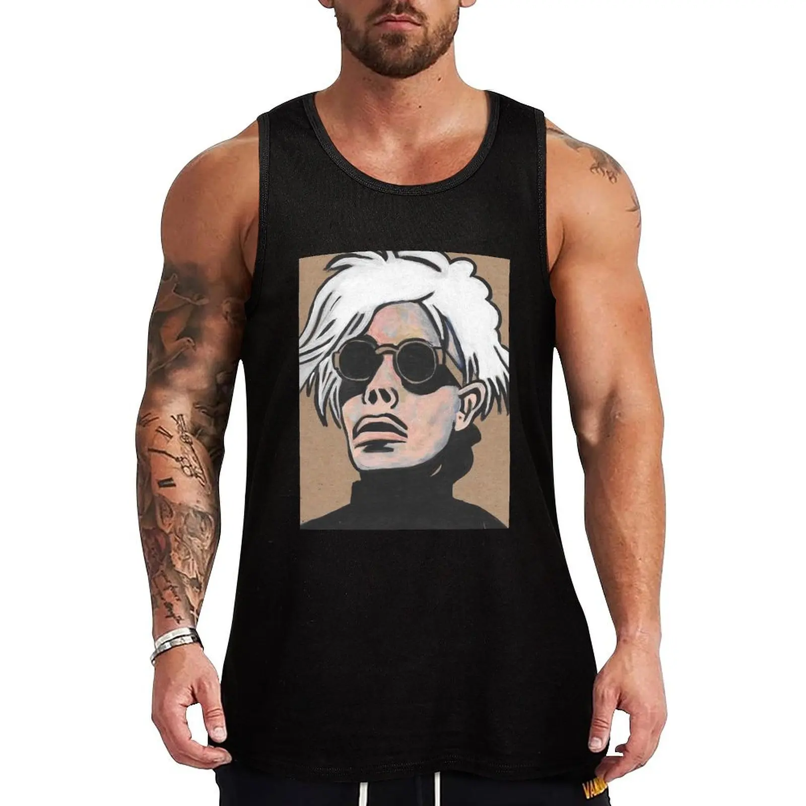 

Andy Warhol Tank Top Men's cotton t-shirt Men's clothes luxury style fashion 2024 man