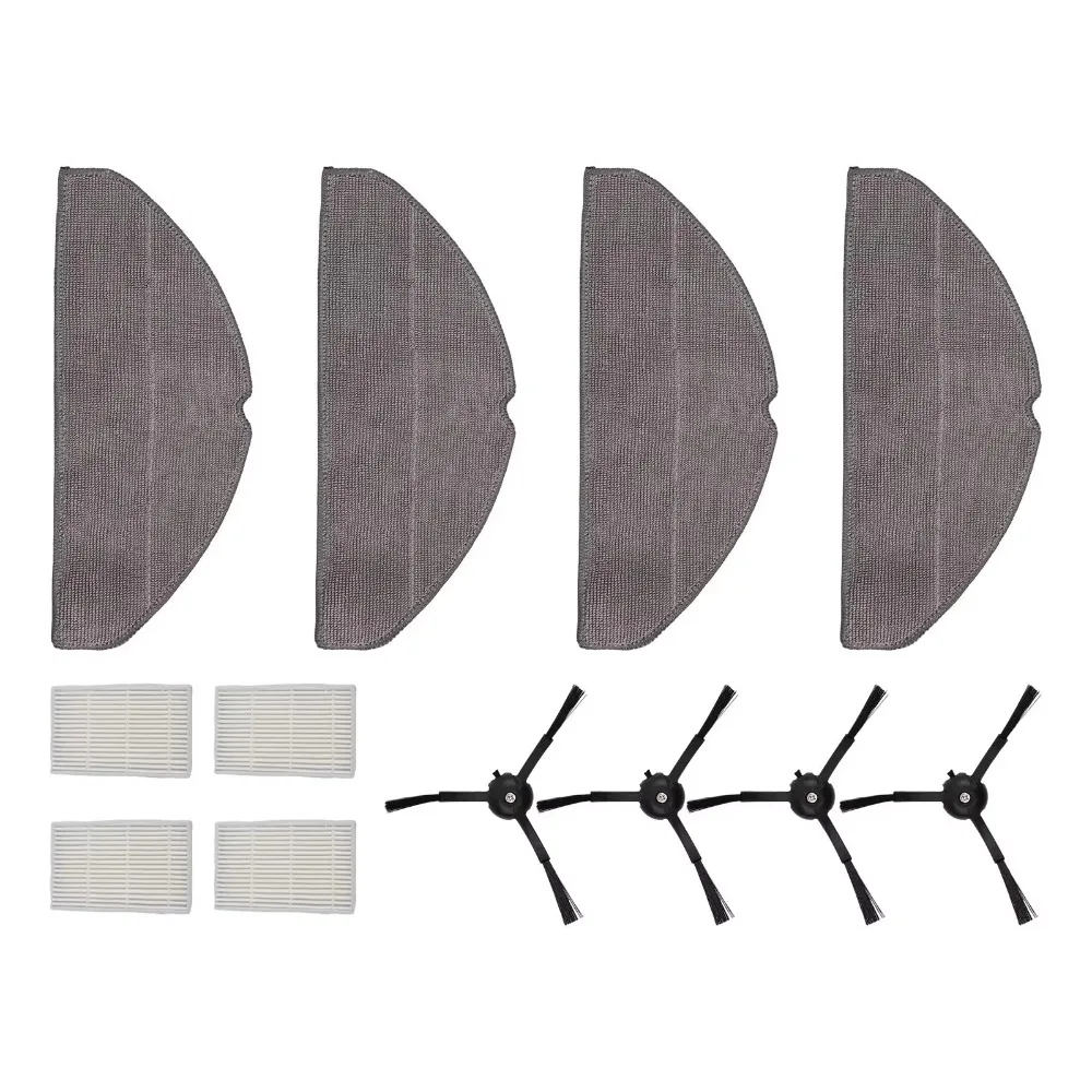 

1 Set Side Brush Filter Mop Cloth Kit For Tapo RV30 / RV30 Plus / RV20 / RV20 Plus Vacuum Cleaner Accessories