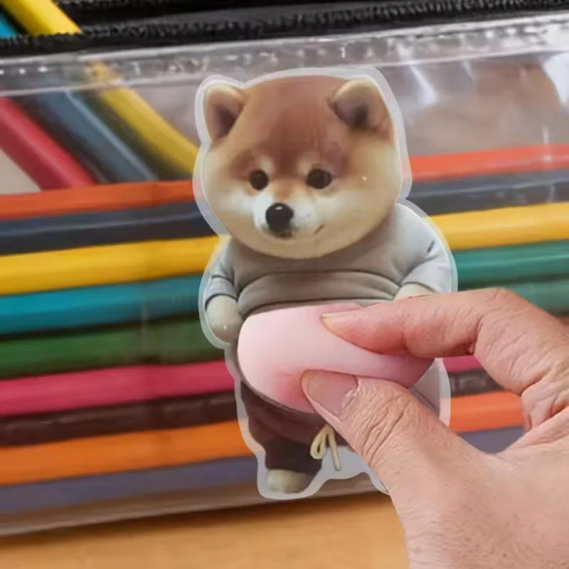 

2PCS Silicone Car Door Anti-Collision Protector Cute Corgi Belly Squeezeable Soft Squishy Pad Car Sticker Home Decoration